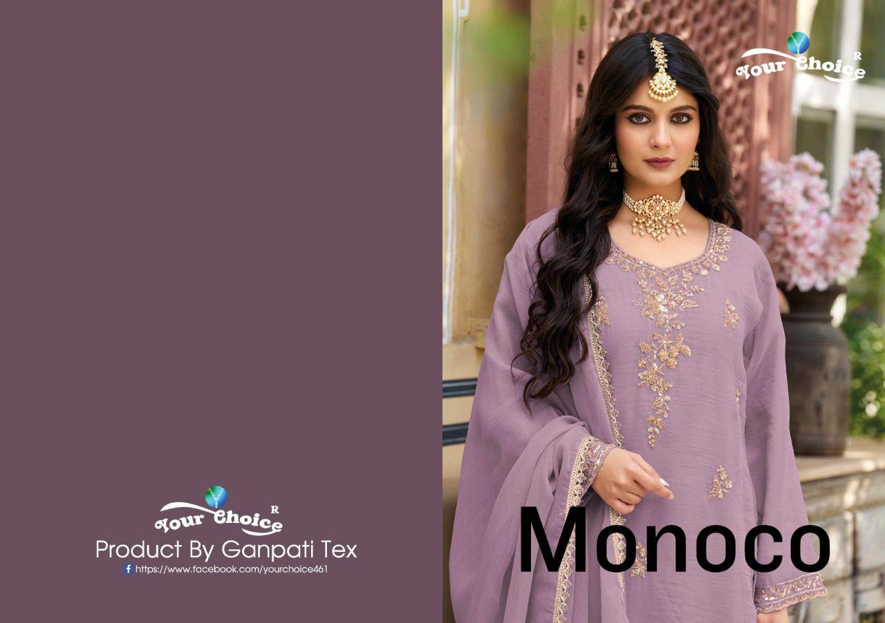 Your choice monoco salwar suit wholesalers in surat